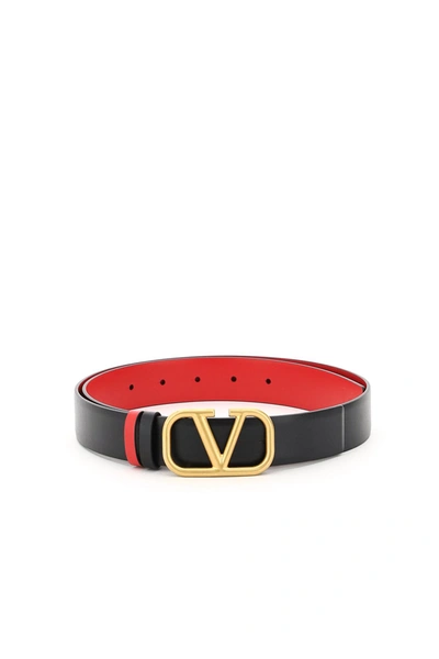 Shop Valentino Garavani Reversible Belt Vlogo H30 In Mixed Colours