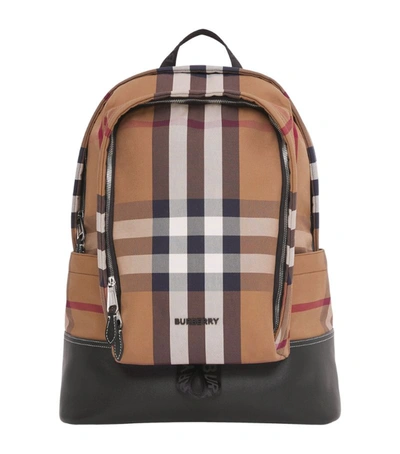 Shop Burberry Large Vintage Check Backpack In Brown