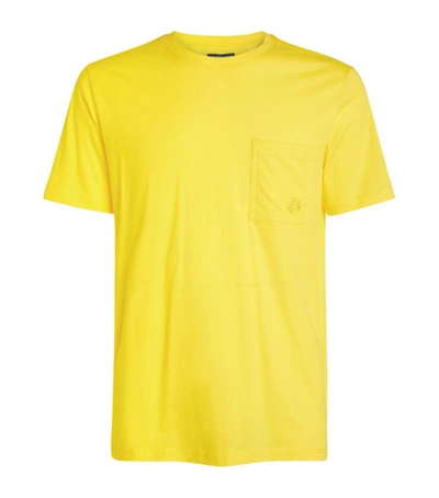 Shop Vilebrequin Embroidered Logo T-shirt In Yellow