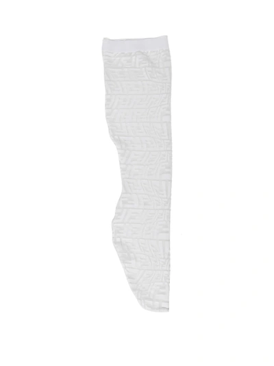 Shop Fendi Ff Macramé Socks White