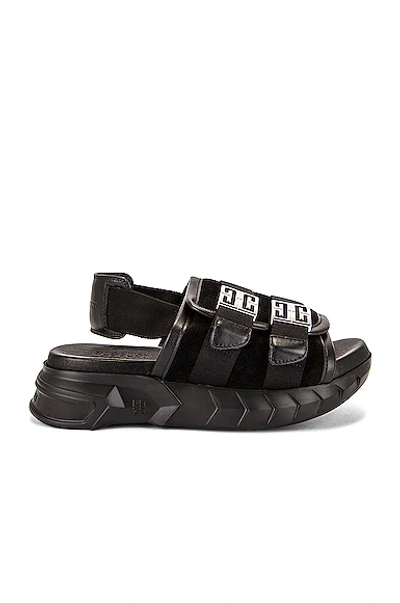 Shop Givenchy Marshmallow Slingback Sandals In Black