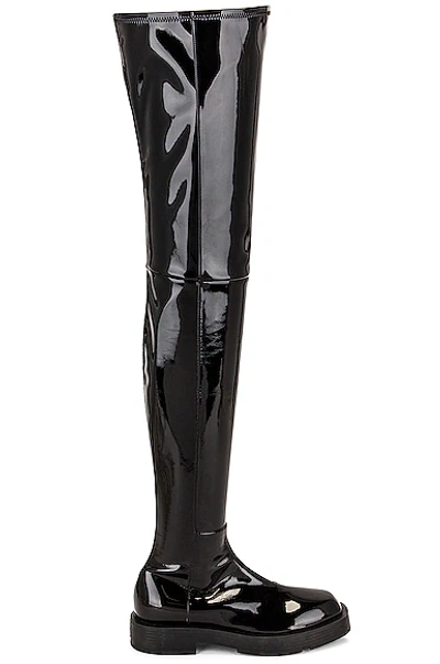 Shop Givenchy Squared Over The Knee Boots In Black
