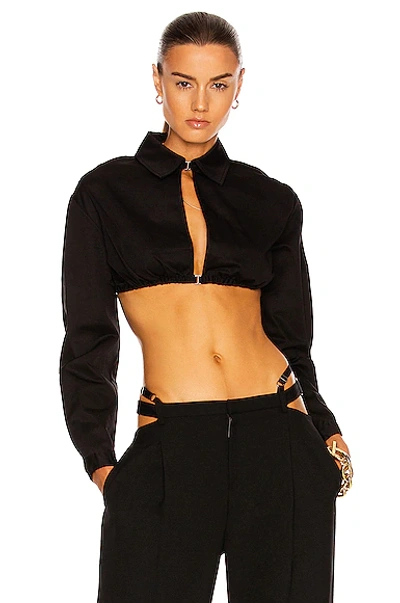 Shop Dion Lee E-hook Bra Shirt In Black