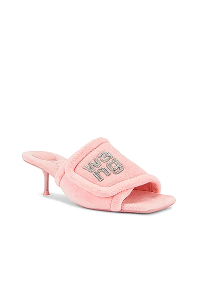 Shop Alexander Wang Jessie Padded Logo Sandal In Crystal Rose