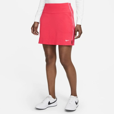 Nike Dri-fit Uv Victory Women's Golf Skirt In Fusion Red,white | ModeSens