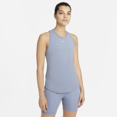 Nike Dri-fit One Luxe Women's Standard Fit Tank In Ashen Slate