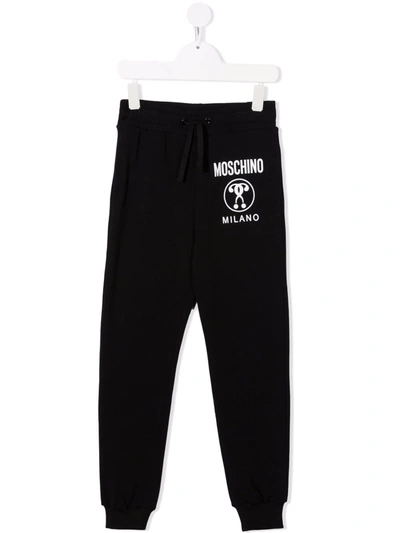 Moschino Logo Tracksuit Bottoms In Black