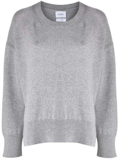 Shop Barrie Iconic Cashmere Pullover In Grey