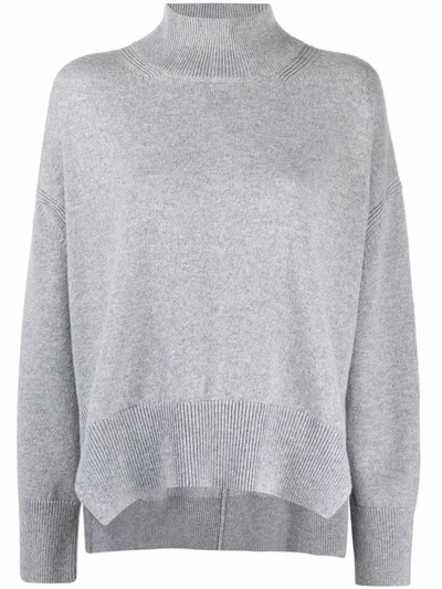 Shop Barrie Iconic Cashmere Pullover In Grey