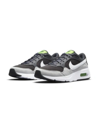Shop Nike Big Boys Air Max Sc Casual Sneakers From Finish Line In Iron Gray, White