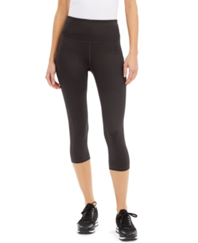 Shop Ideology Women's Compression High-rise Side-pocket Cropped Leggings, Created For Macy's In Deep Charcoal