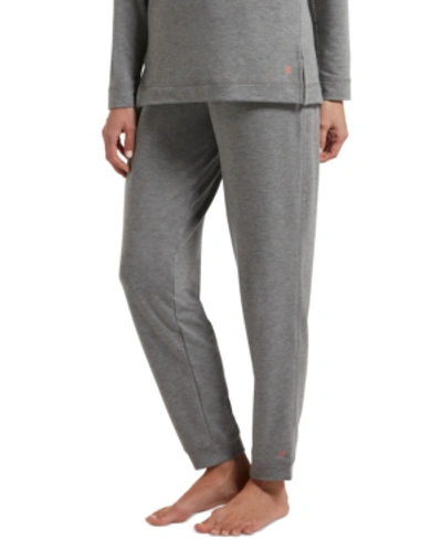 Shop Hue Plus Size Solid Cuffed Lounge Pants In Med. Grey Heather