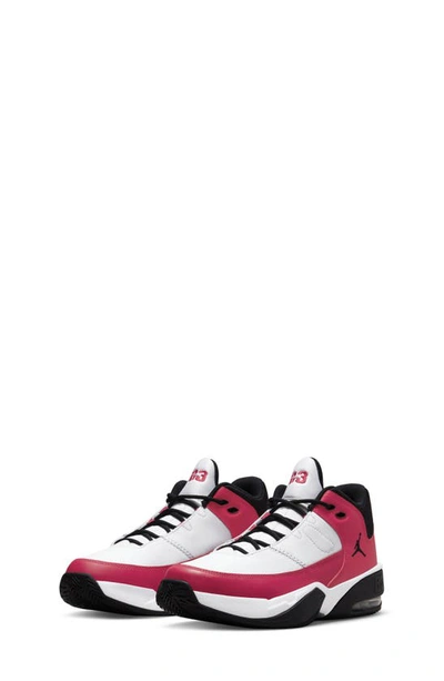 Nike Kids' Jordan Max Aura 3 Mid Top Sneaker In White/ Very Berry/ Black |  ModeSens