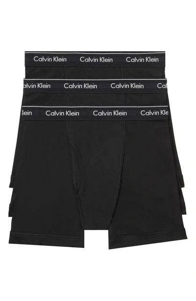 Shop Calvin Klein Classics 3-pack Cotton Boxer Briefs In Black