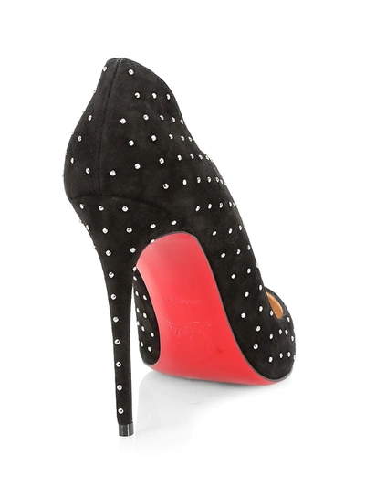 Shop Christian Louboutin Hot Chick Stud Embellished Pumps In Red Silver