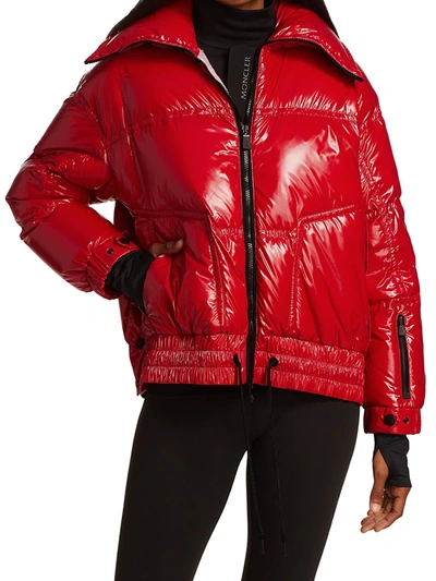 Shop Moncler Women's Chambairy Puffer Jacket In Red