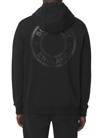 Shop Burberry Men's Ryker Cotton Hoodie Sweatshirt In Black