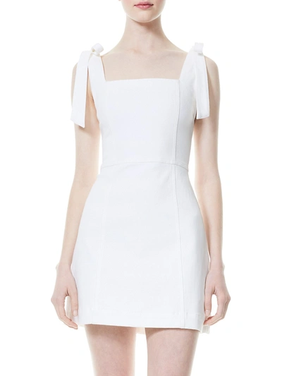 Shop Alice And Olivia Women's Maryann Tie-shoulder Minidress In White