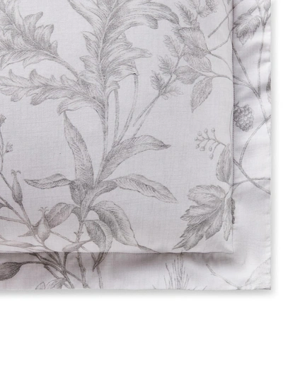 Shop Ralph Lauren Genevieve Bedding Floral 300-thread Count Sham In Grey