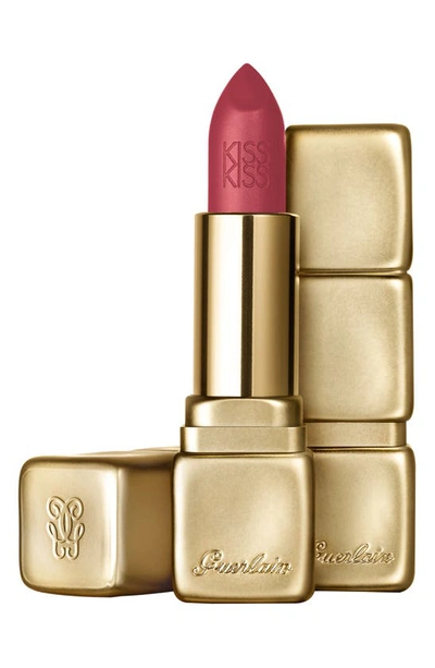 Shop Guerlain Kisskiss Matte Lipstick In M375 Flaming Rose