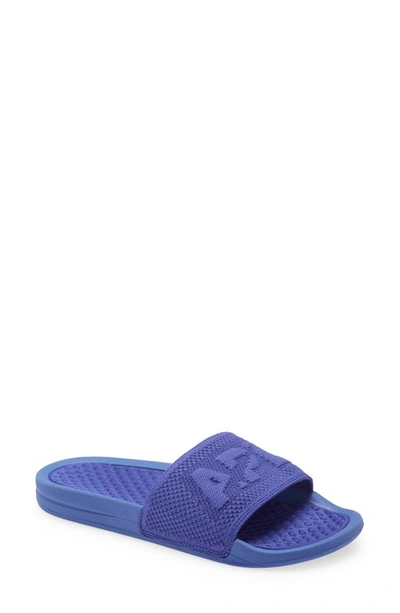 Shop Apl Athletic Propulsion Labs Big Logo Techloom Knit Sport Slide In Blue Haze