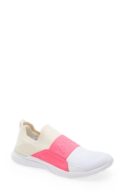 Shop Apl Athletic Propulsion Labs Techloom Bliss Knit Running Shoe In Pristine / Fusion Pink / White