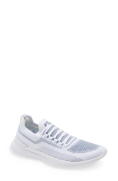 Shop Apl Athletic Propulsion Labs Techloom Breeze Knit Running Shoe In White / Moonstone