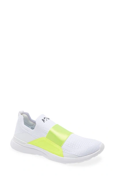 Shop Apl Athletic Propulsion Labs Techloom Bliss Knit Running Shoe In White / Energy / Anthracite