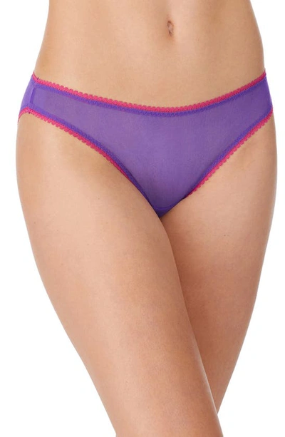 Shop On Gossamer Mesh Bikini In Prism Purple