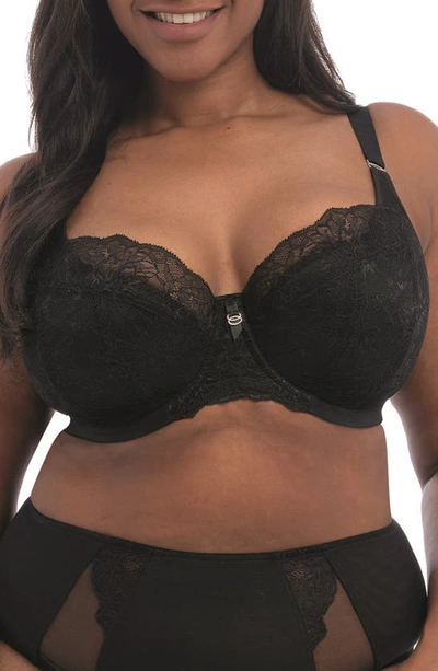 Shop Elomi Brianna Underwire Padded Half Cup Bra In Black