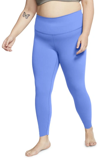 Shop Nike Yoga Luxe 7/8 Tights In Royal Pulse/aluminum