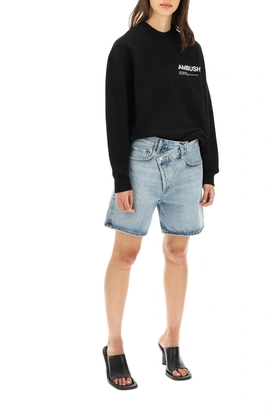 Shop Ambush Crewneck Sweatshirt In Black