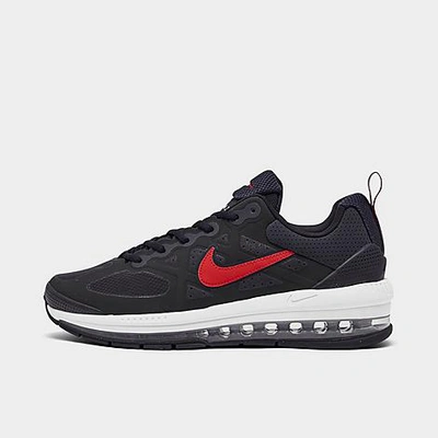 Shop Nike Men's Air Max Genome Casual Shoes In Obsidian/dark Obsidian/summit White/university Red