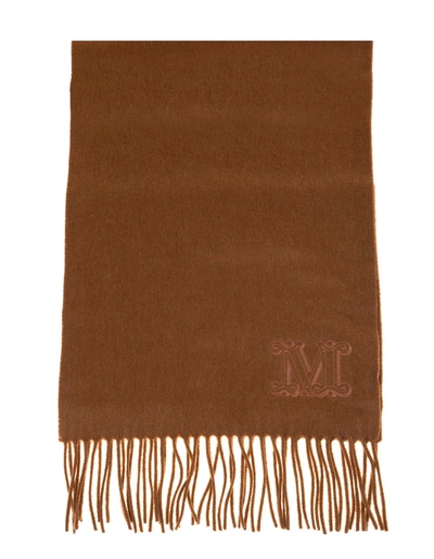 Shop Max Mara Wsdalia Scarf In Brown Cashmere