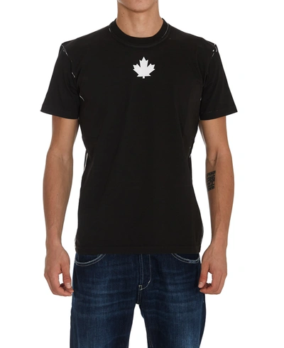 Shop Dsquared2 Mini Leaf Cool T-shirt In Black