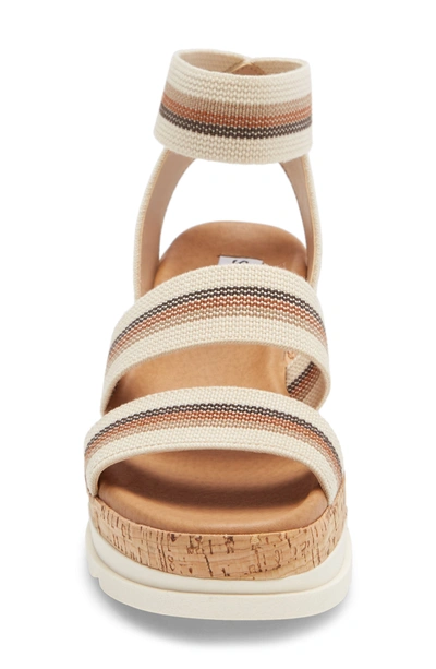 Shop Steve Madden Bandi Platform Wedge Sandal In Beige Multi