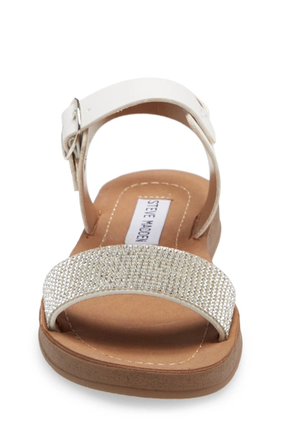 Shop Steve Madden Jprobler Platform Sandal In White Glitter
