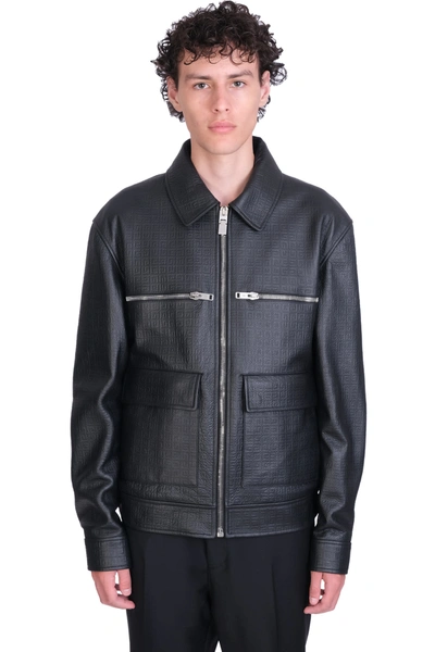 Shop Givenchy Biker Jacket In Black Leather