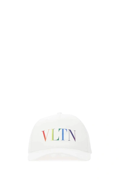 Shop Valentino Vltn Baseball Cap In White