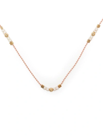 Shop Petite Grand Buttercup Beaded Necklace In Pink