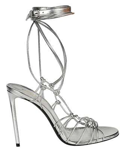 Shop Saint Laurent Robin Sandals In Silver