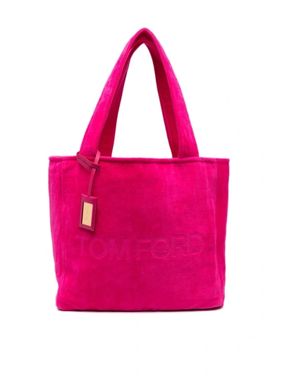 Shop Tom Ford Logo-debossed Tote Bag In Pink