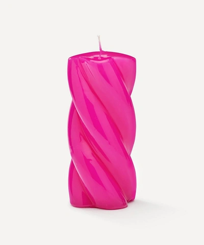Shop Anna + Nina Long Blunt Twisted Candle Bright Pink