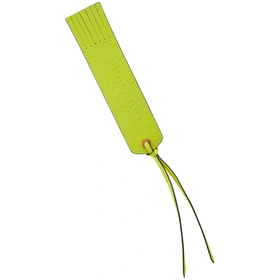 Shop Burberry Embossed Leather Bookmark- Bright Yellow