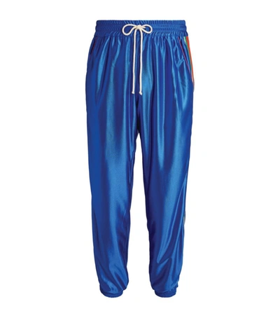 Shop Gucci Contrast Sweatpants In Blue