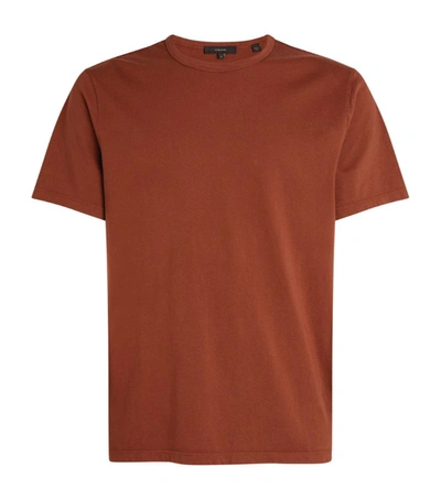 Shop Vince Cotton T-shirt In Orange
