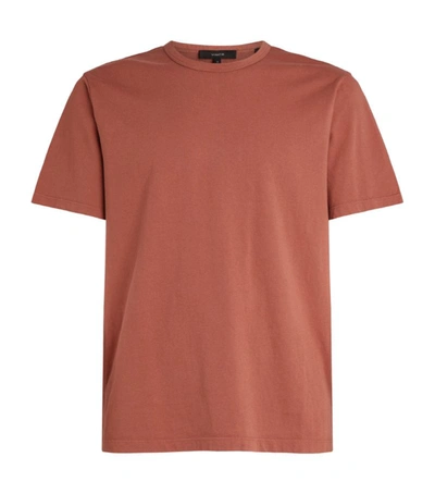 Shop Vince Cotton T-shirt In Pink