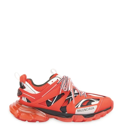 Shop Balenciaga Track Sneakers In Red