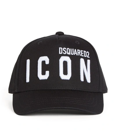 Shop Dsquared2 Cotton Icon Cap In Black
