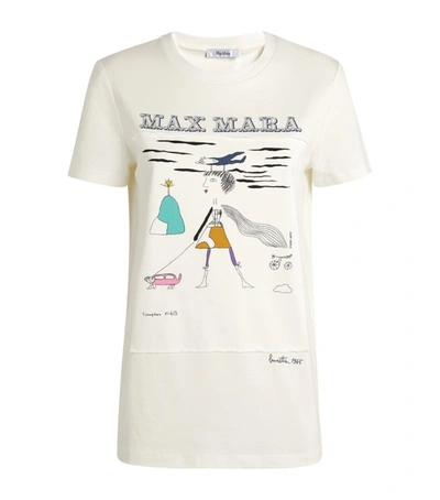 Shop Max Mara Cotton Bambina T-shirt In White